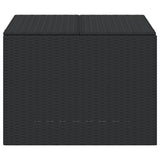 Garden Storage Box Black 291L Poly Rattan - Top-Down View