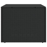 Garden Storage Box Black 291L Poly Rattan - 45-Degree Angle
