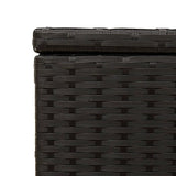 Garden Storage Box Black 291L Poly Rattan - Extra Image
