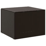 Garden Storage Box Brown 291L Poly Rattan - Rear View