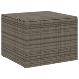Garden Storage Box Grey 291L Poly Rattan - Front View