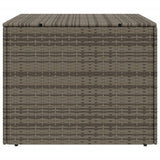Garden Storage Box Grey 291L Poly Rattan - 45-Degree Angle