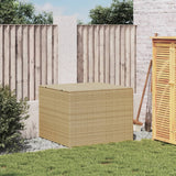 Garden Storage Box Mix Beige 291L Poly Rattan - Side View