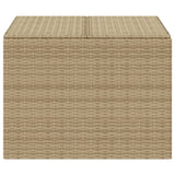 Garden Storage Box Mix Beige 291L Poly Rattan - Top-Down View
