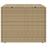 Garden Storage Box Mix Beige 291L Poly Rattan - 45-Degree Angle