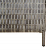 Room Divider 4 Panels Grey Poly Rattan - Low Angle