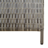 Room Divider 5 Panels Grey Poly Rattan - Low Angle