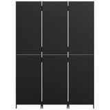 Room Divider 3 Panels Black Poly Rattan - 45-Degree Angle