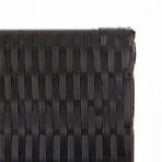 Room Divider 4 Panels Black Poly Rattan
