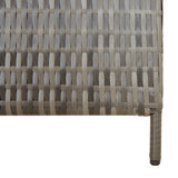 Room Divider 4 Panels Grey Poly Rattan - Low Angle