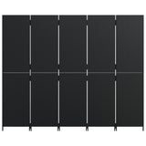 Room Divider 5 Panels Black Poly Rattan