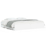 Bed Frame with Drawers without Mattress White 183x203 cm King - Front View