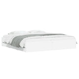 Bed Frame with Drawers without Mattress White 183x203 cm King - Side View