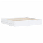 Bed Frame with Drawers without Mattress White 180x200 cm