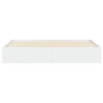 Bed Frame with Drawers without Mattress White 180x200 cm