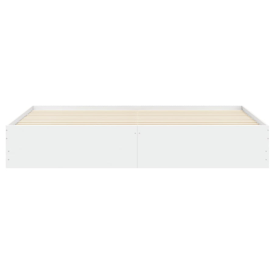 Bed Frame with Drawers without Mattress White 180x200 cm