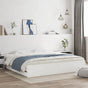 Bed Frame with Drawers without Mattress White 180x200 cm