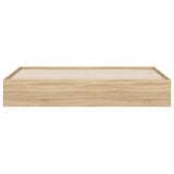 Bed Frame with Drawers without Mattress Sonoma Oak 183x203 cm King