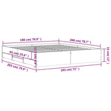 Bed Frame with Drawers without Mattress Sonoma Oak 183x203 cm King
