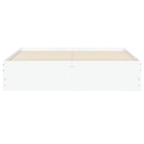 Bed Frame with Drawers without Mattress White 150x200 cm - Rear View