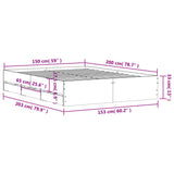 Bed Frame with Drawers without Mattress White 150x200 cm - Extra Image