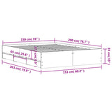 Bed Frame with Drawers without Mattress Black 150x200 cm - Extra Image