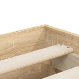 Bed Frame with Drawers without Mattress Sonoma Oak 150x200 cm - Extra Image
