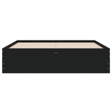 Bed Frame with Drawers without Mattress Black 135x190 cm
