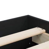 Bed Frame with Drawers without Mattress Black 135x190 cm