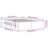 Bed Frame with Drawers without Mattress Black 135x190 cm - Extra Image