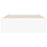 Bed Frame with Drawers without Mattress White 90x190 cm - Rear View
