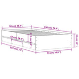 Bed Frame with Drawers without Mattress White 90x190 cm - Extra Image