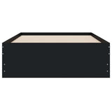 Bed Frame with Drawers without Mattress Black 90x190 cm - Rear View