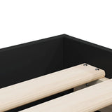 Bed Frame with Drawers without Mattress Black 90x190 cm - Extra Image