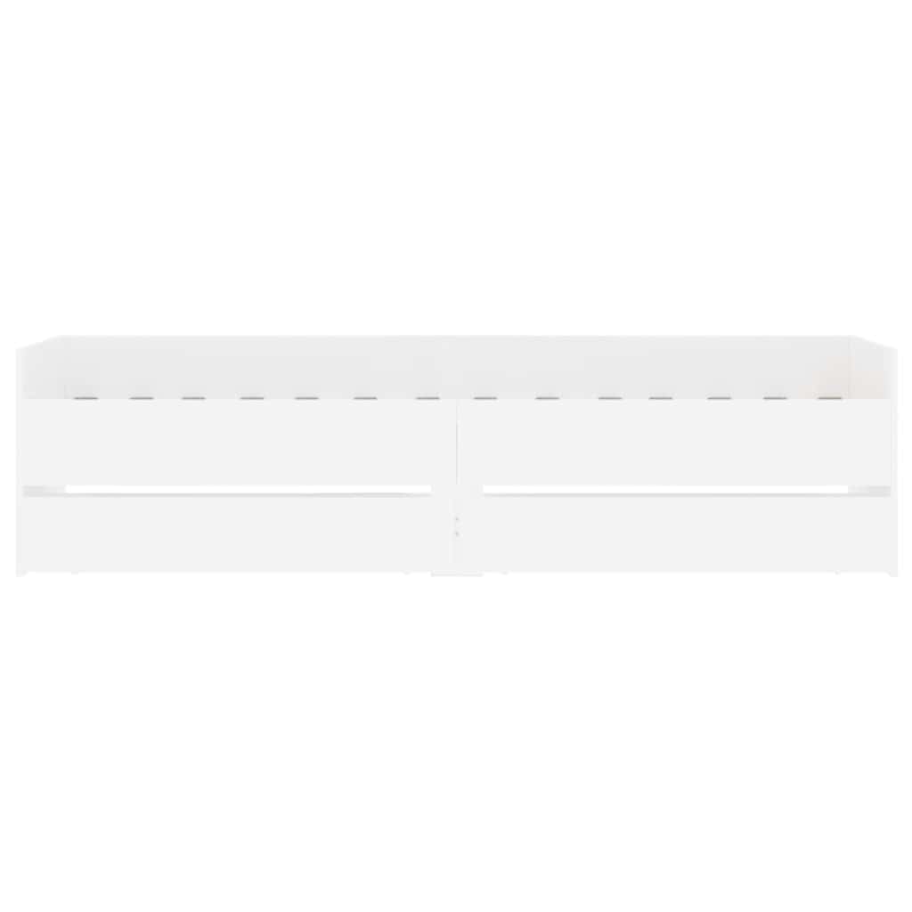 Bed Frame with Drawers without Mattress White 90x190 cm
