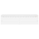 Bed Frame with Drawers without Mattress White 90x190 cm