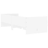 Bed Frame with Drawers without Mattress White 90x190 cm - Low Angle