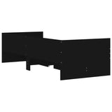 Bed Frame with Drawers without Mattress Black 90x190 cm - Low Angle