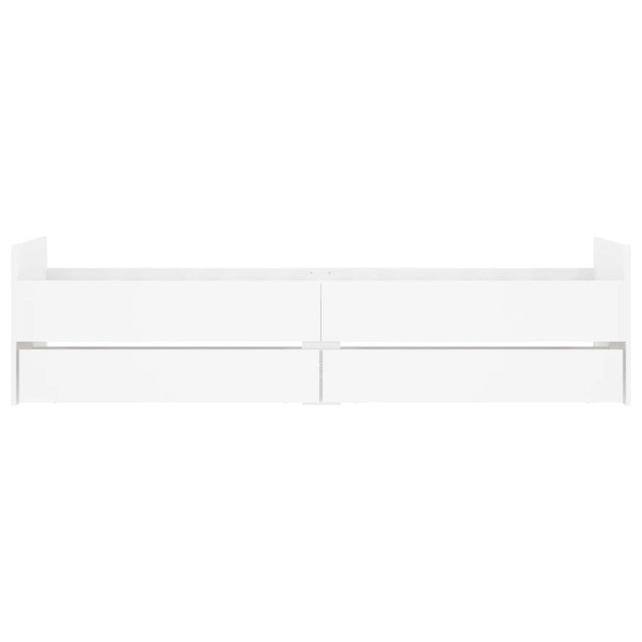 Bed Frame with Drawers without Mattress White 90x190 cm