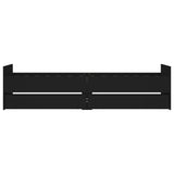 Bed Frame with Drawers without Mattress Black 90x190 cm - Rear View