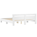 Bed Frame without Mattress White 183x203 cm King