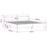 Bed Frame without Mattress White 183x203 cm King