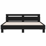 Bed Frame without Mattress Black 183x203 cm King
