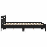 Bed Frame without Mattress Black 183x203 cm King - Rear View