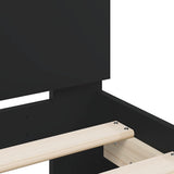 Bed Frame without Mattress Black 183x203 cm King - Low Angle