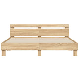 Bed Frame without Mattress Sonoma Oak 183x203 cm King - 45-Degree Angle