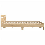 Bed Frame without Mattress Sonoma Oak 183x203 cm King - Rear View