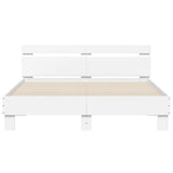 Bed Frame without Mattress White 150x200 cm