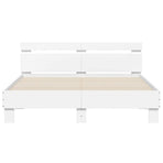 Bed Frame without Mattress White 150x200 cm