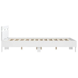 Bed Frame without Mattress White 150x200 cm - Rear View